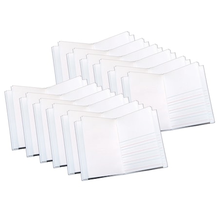 Ashley Productions Hardcover Blank Book Primary Lined, 6in x 8in Portrait, White, PK12 10701